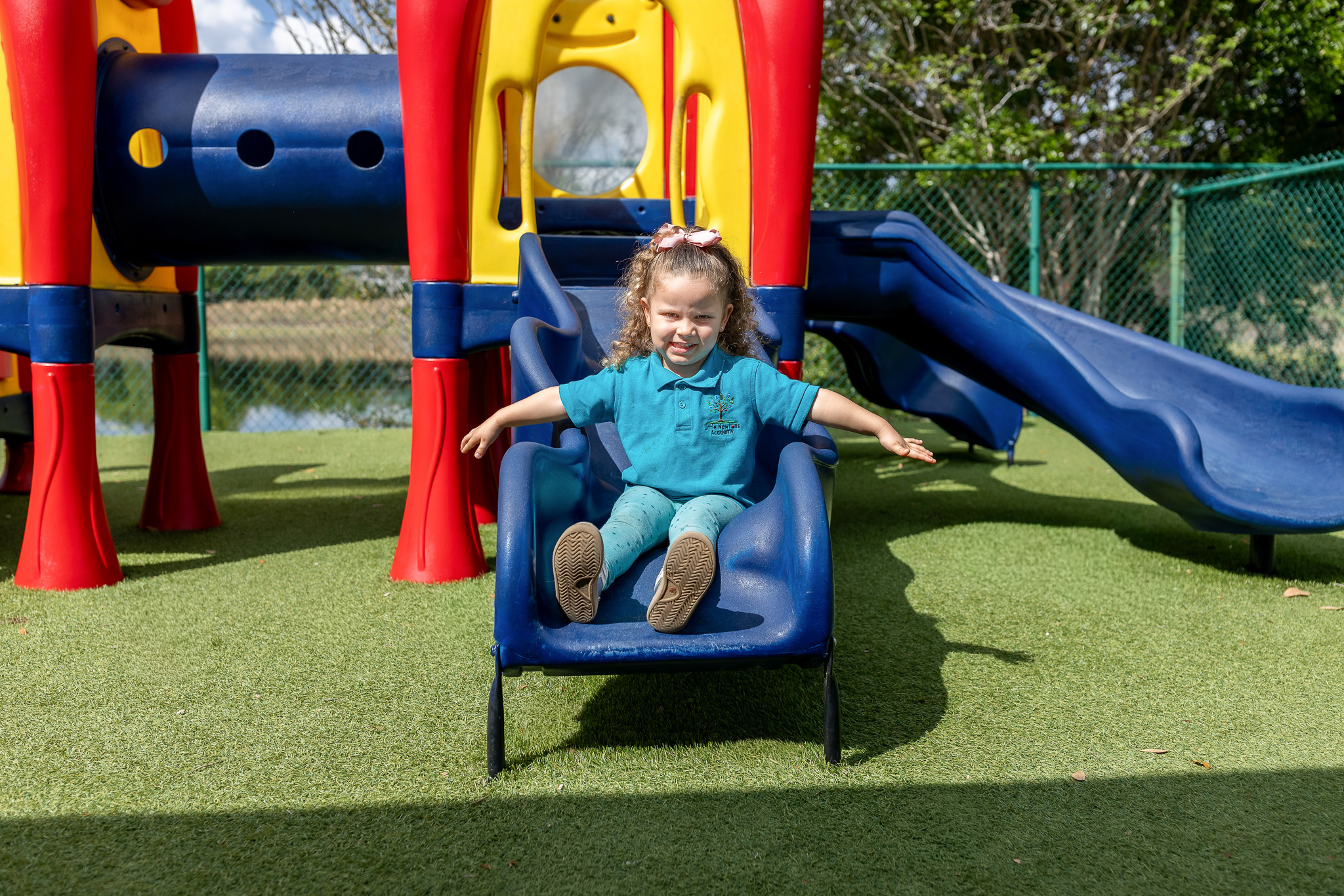 Outdoor playground slide