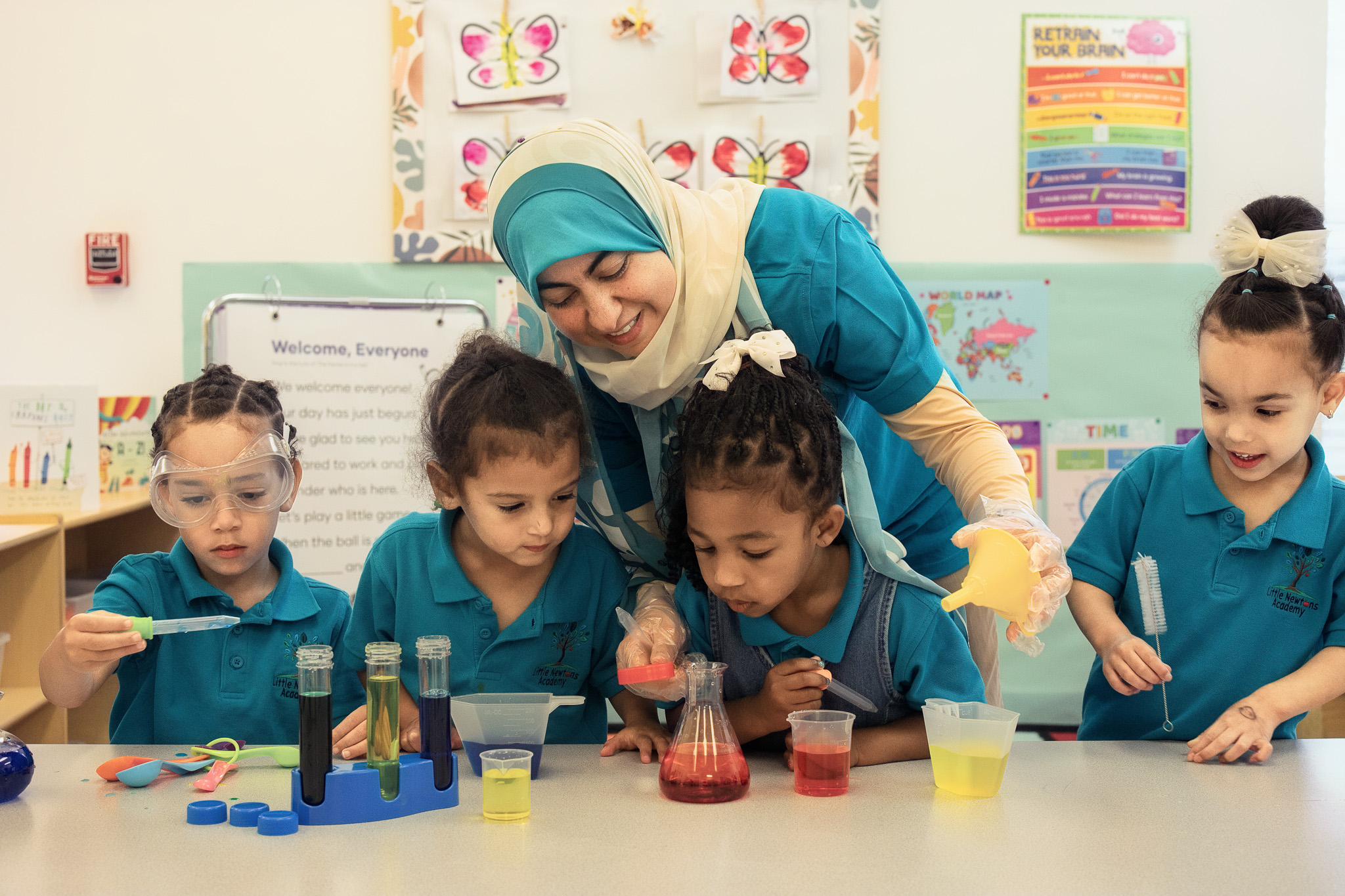 Children doing a hands-on science experiment